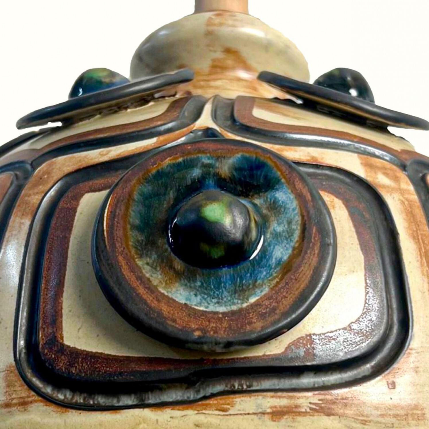 Danois Magnifique lampe suspendue en céramique, Keramik, Danemark, années 1970 en vente