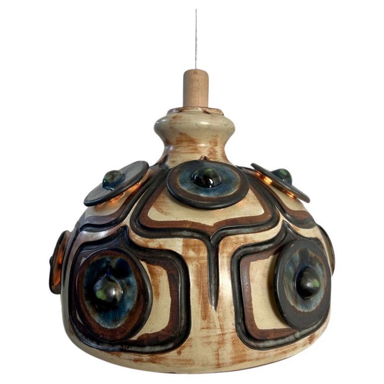 Beautiful Ceramic Pendant Light, Keramik, Denmark, 1970s