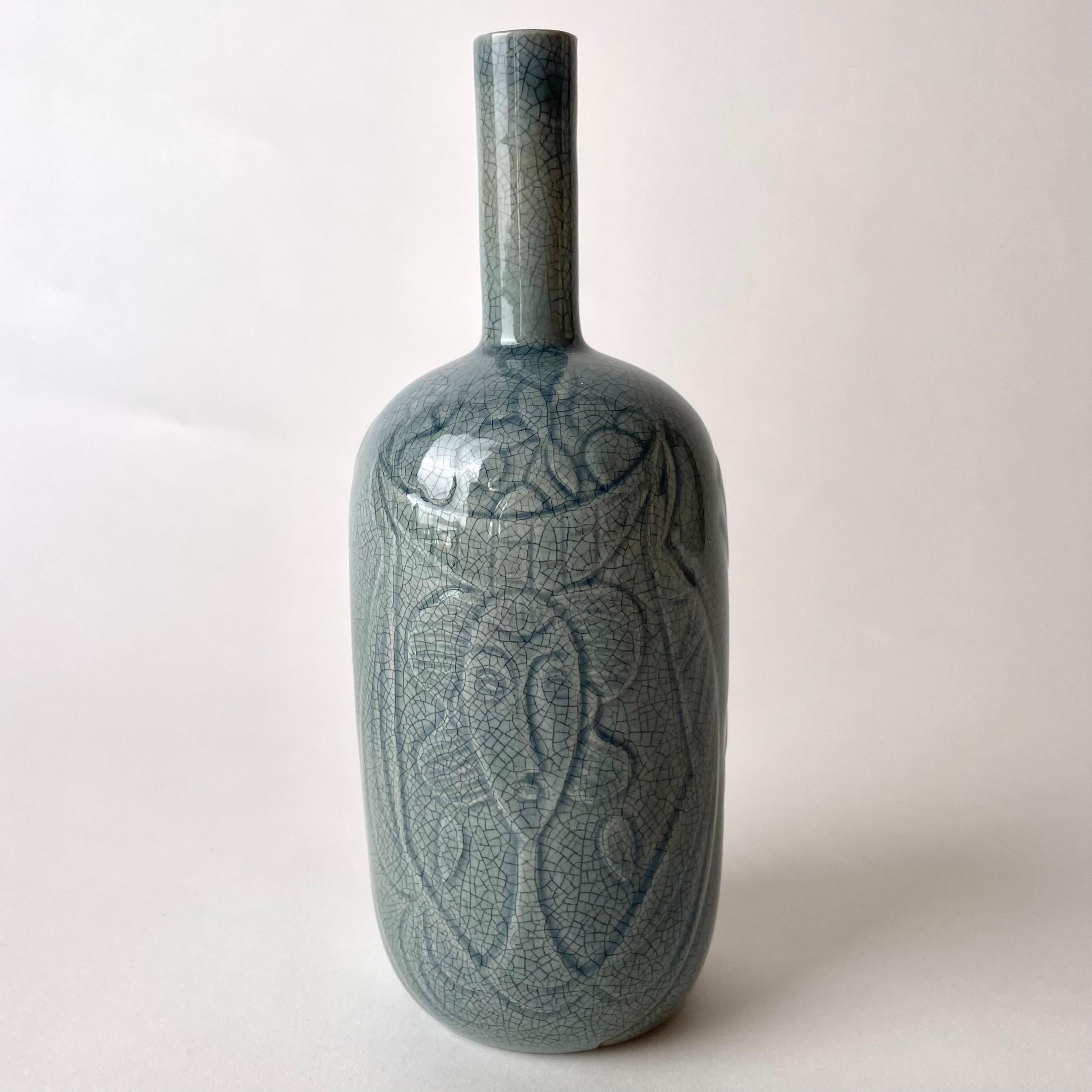 Mid-Century Modern Beautiful ceramic Vase by Carl-Harry Stålhane, Sweden from the Mid-20th Century For Sale