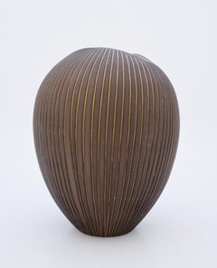 Precioso jarrón de cerámica Hjördis Oldfors, Upsala Ekeby, "Cocos", años 50