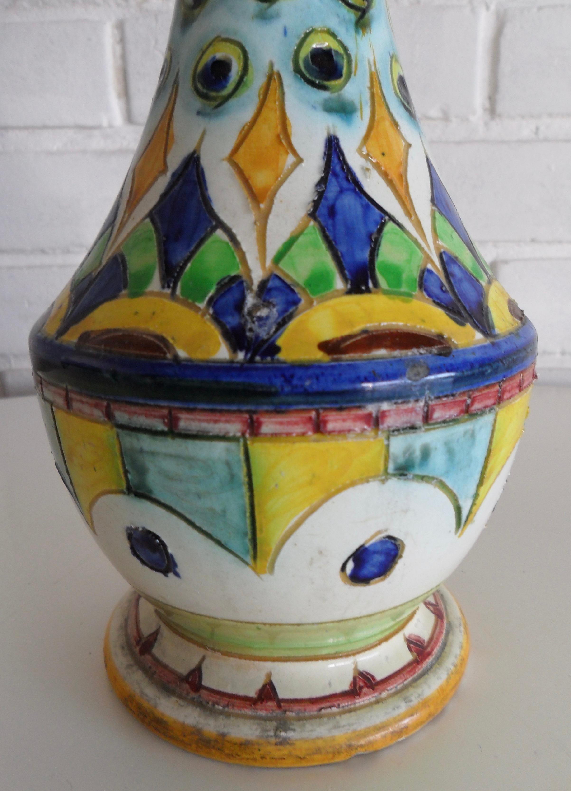 Mid-Century Modern Ceramic Vase, Italy, circa 1950s For Sale