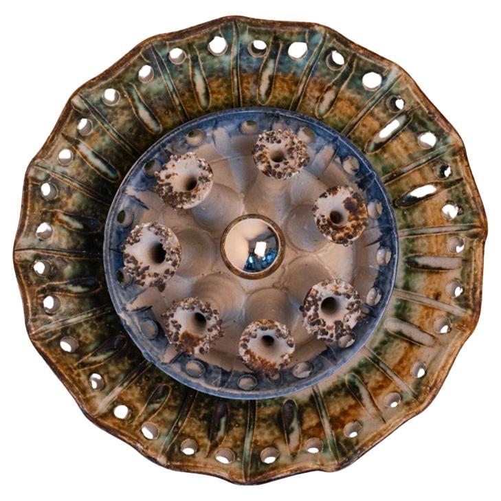 Beautiful Ceramic Wall Light, Denmark, 1970