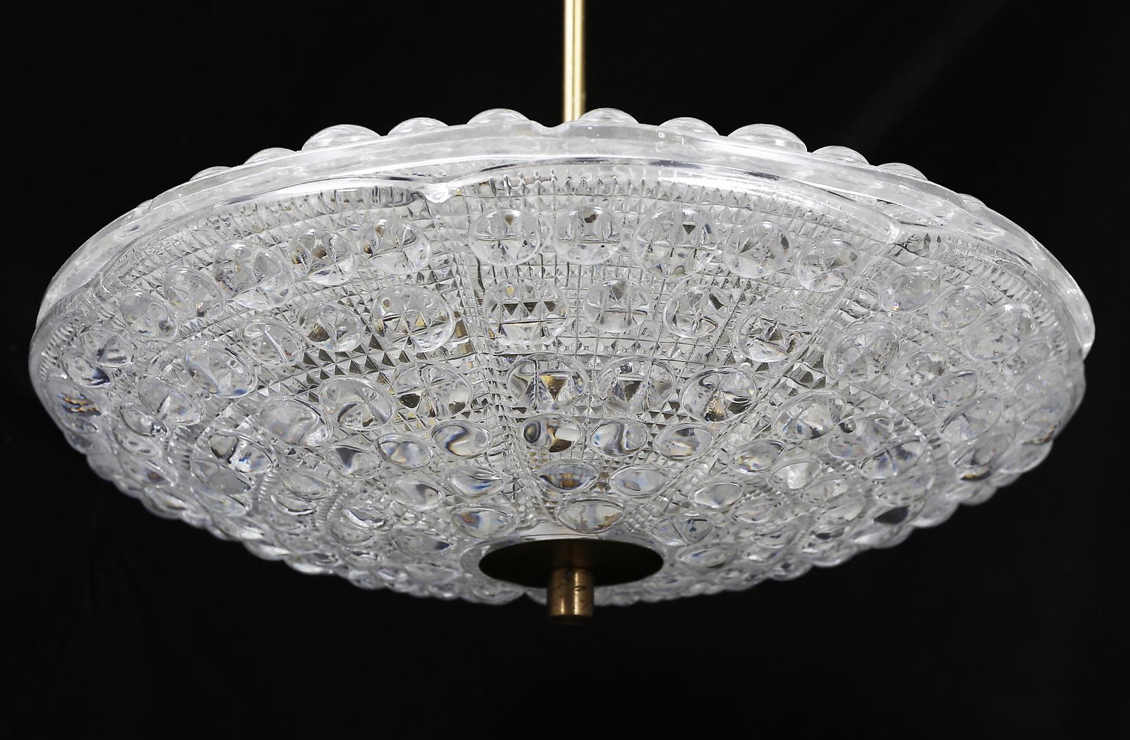Swedish Beautiful Chandelier by Carl Fagerlund for Orrefors Glassworks For Sale
