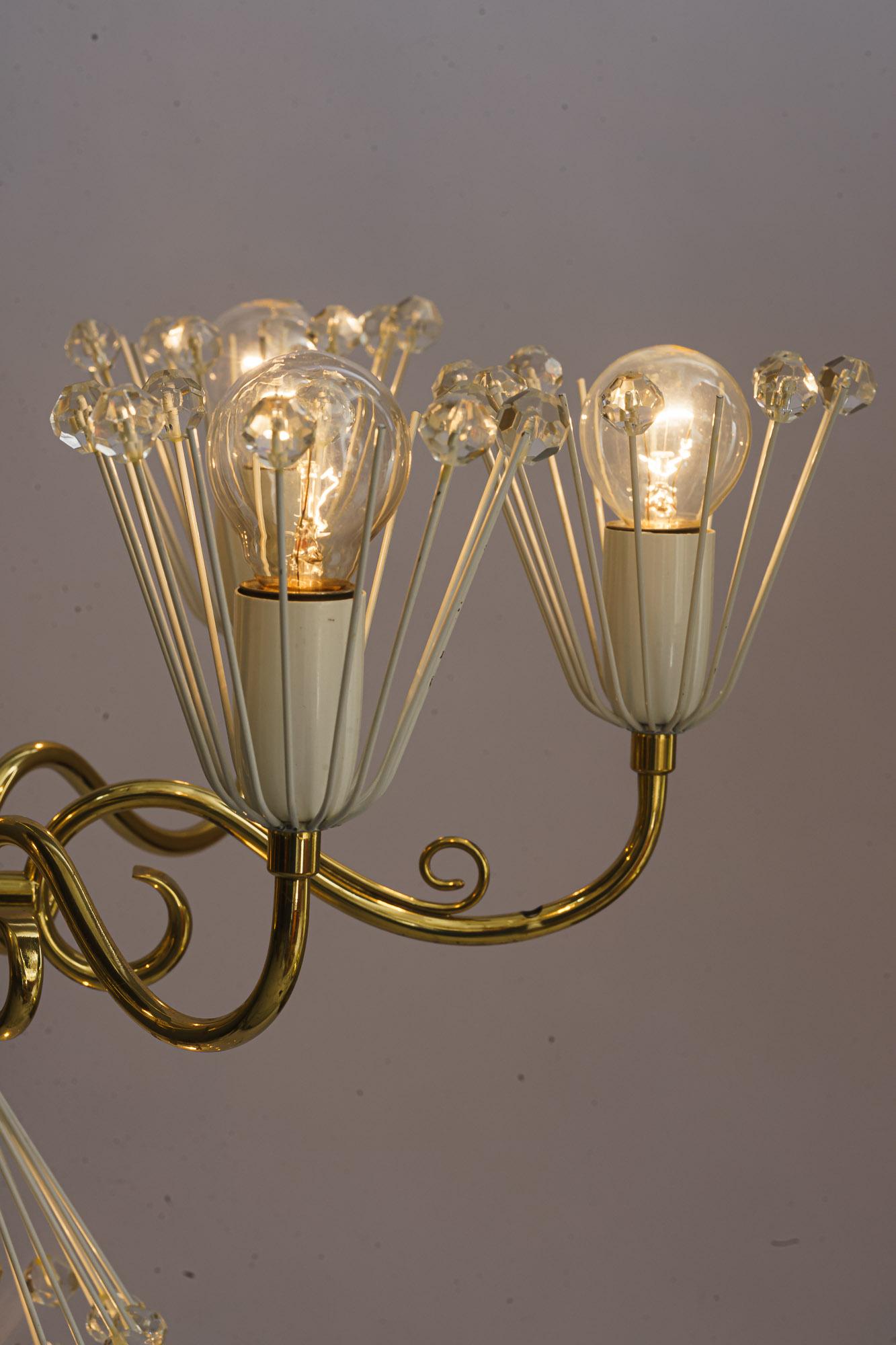  Beautiful Chandelier by Emil Stejnar for Rupert Nikoll around 1960s For Sale 3
