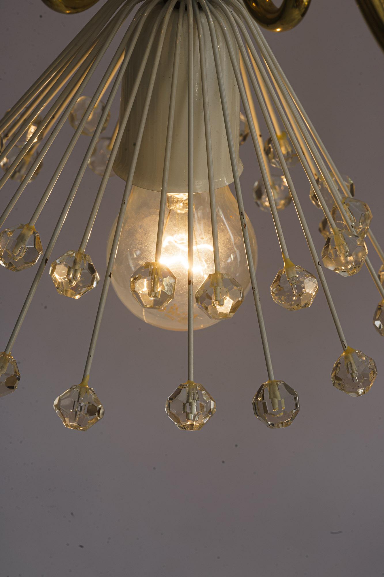  Beautiful Chandelier by Emil Stejnar for Rupert Nikoll around 1960s For Sale 4