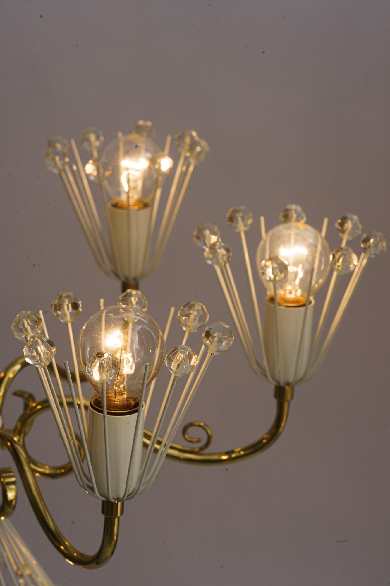  Beautiful Chandelier by Emil Stejnar for Rupert Nikoll around 1960s For Sale 8