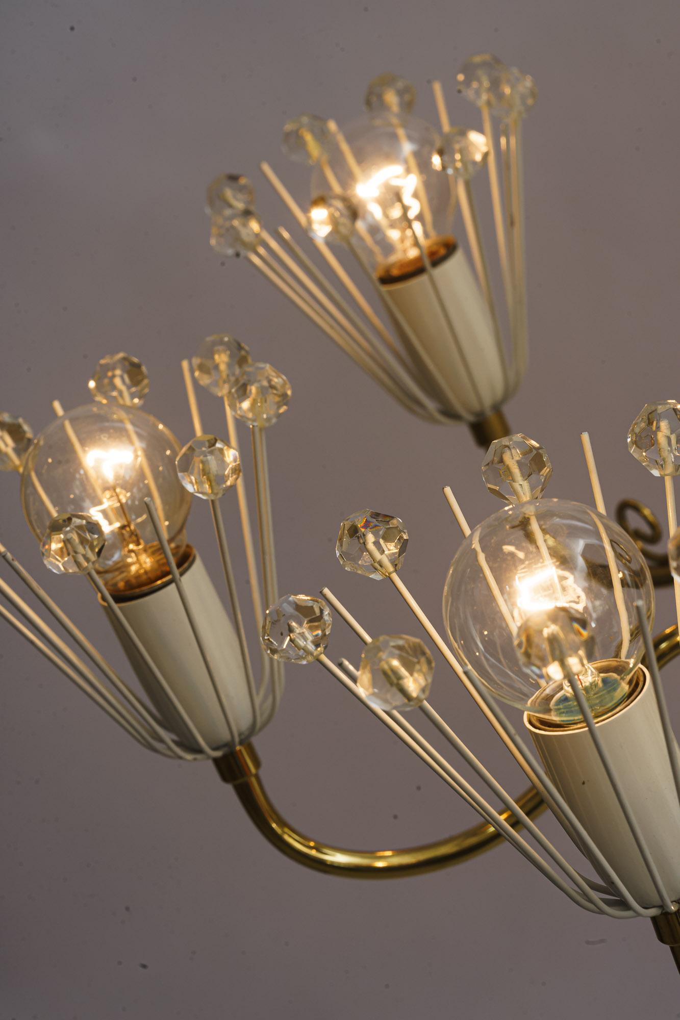  Beautiful Chandelier by Emil Stejnar for Rupert Nikoll around 1960s For Sale 9