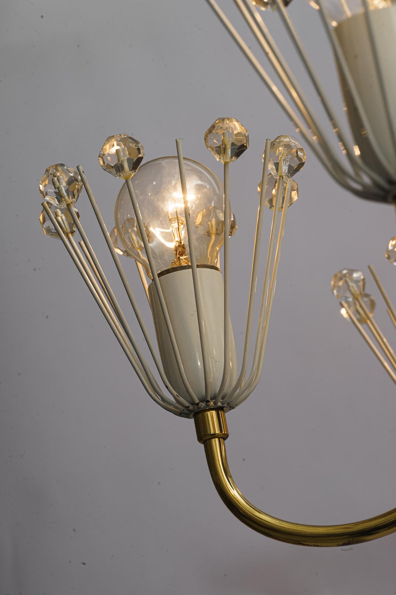  Beautiful Chandelier by Emil Stejnar for Rupert Nikoll around 1960s For Sale 11