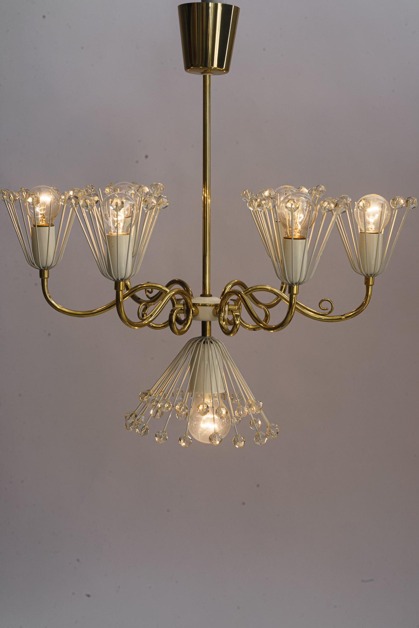  Beautiful Chandelier by Emil Stejnar for Rupert Nikoll around 1960s For Sale 2