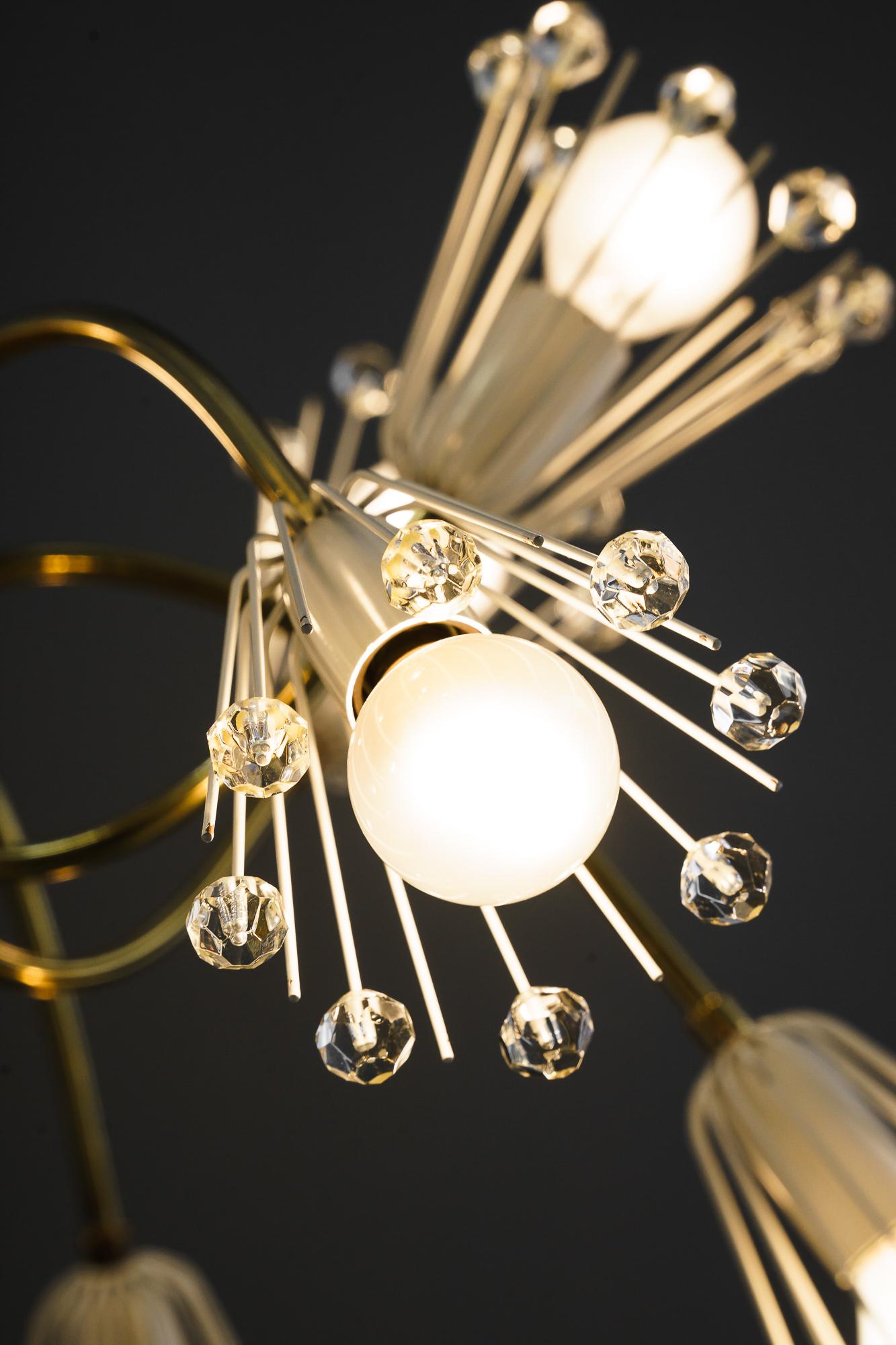 Beautiful Chandelier by Emil Stejnar for Rupert Nikoll For Sale 6