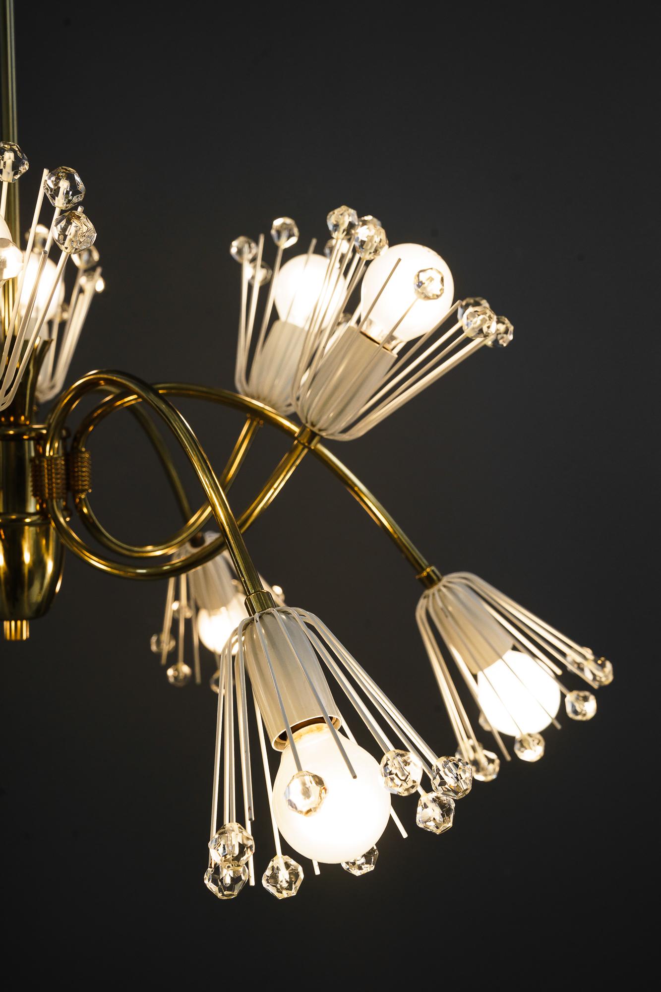 Beautiful Chandelier by Emil Stejnar for Rupert Nikoll For Sale 2