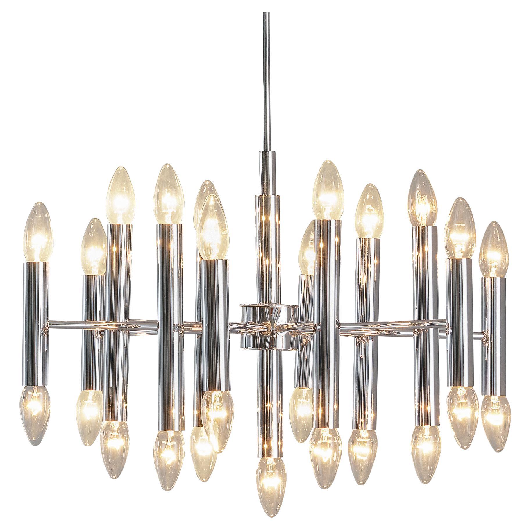 Elegant Chandelier in Chrome  For Sale