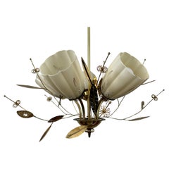 Vintage Beautiful Chandelier / Pendant Ceiling Light by Itsu, Finland, 1950s