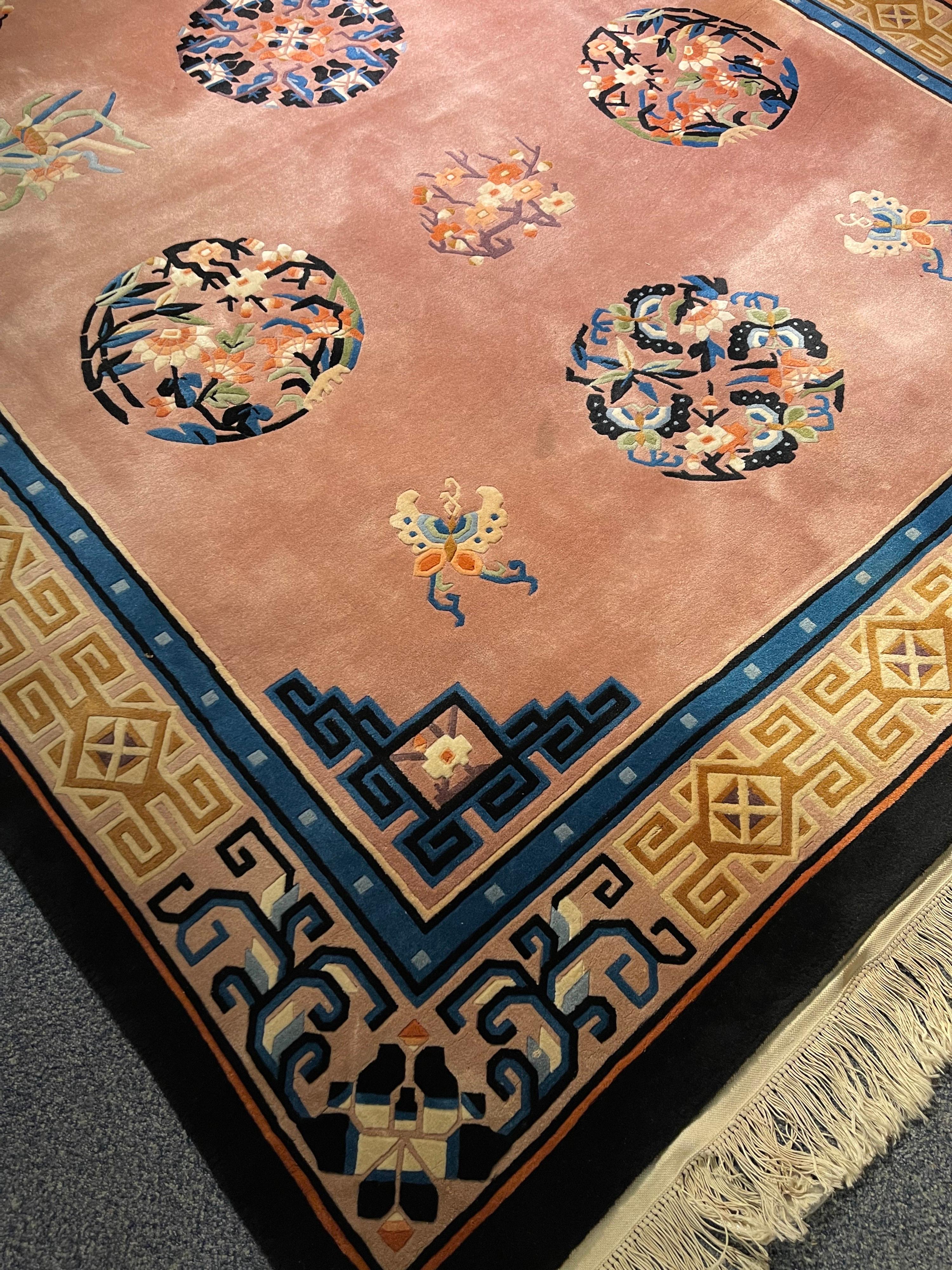 Painted Beautiful China/Asia Salon Carpet, Late 20th Century For Sale