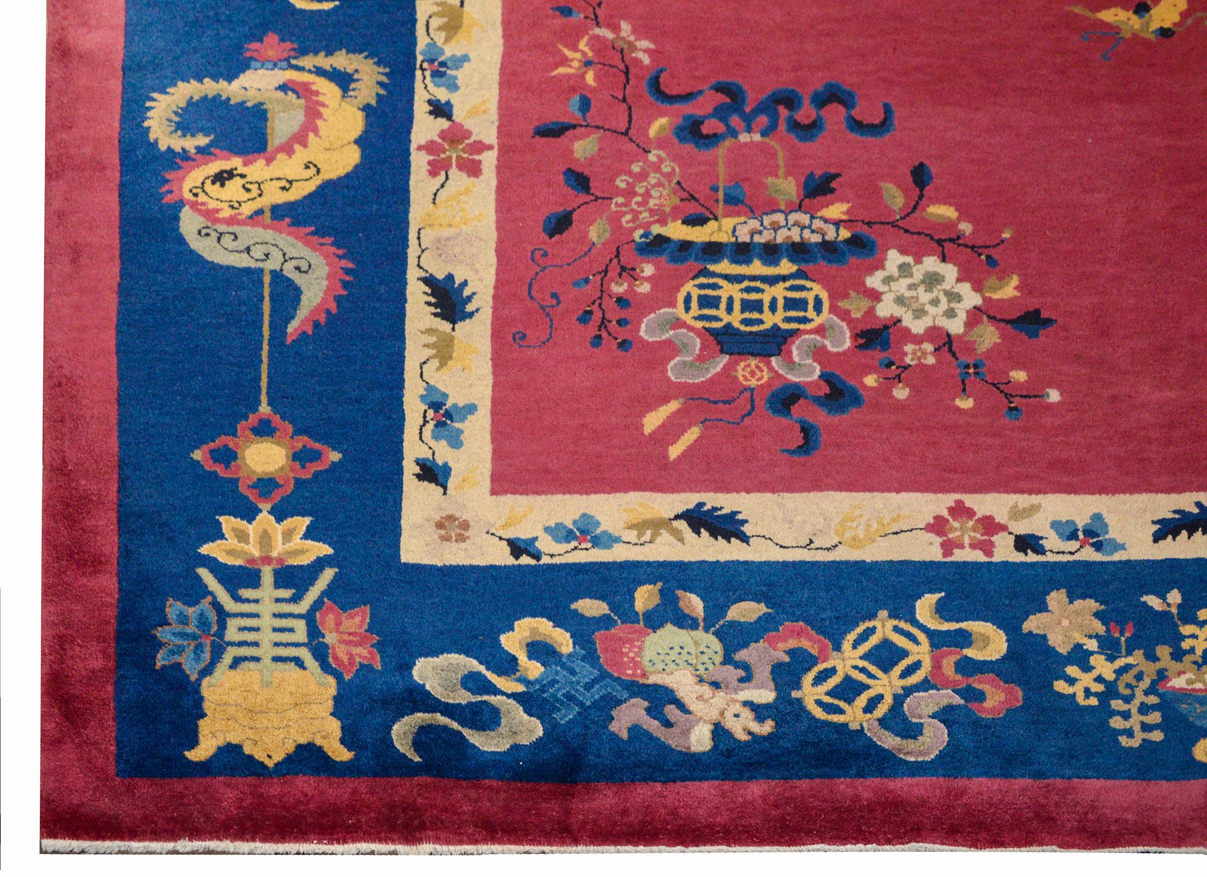 Magnifique tapis chinois Art Déco en vente 1