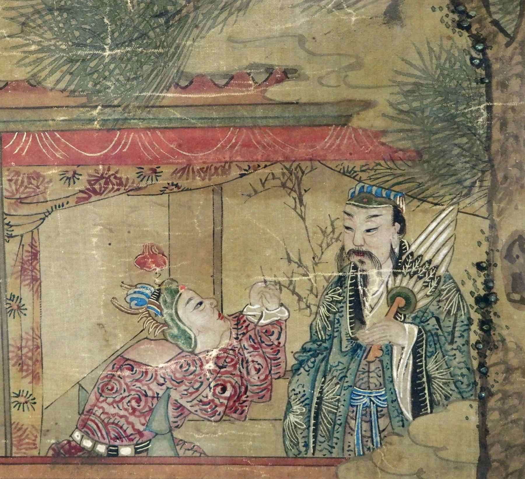 Chinois Magnifique peinture chinoise, 18ème siècle en vente