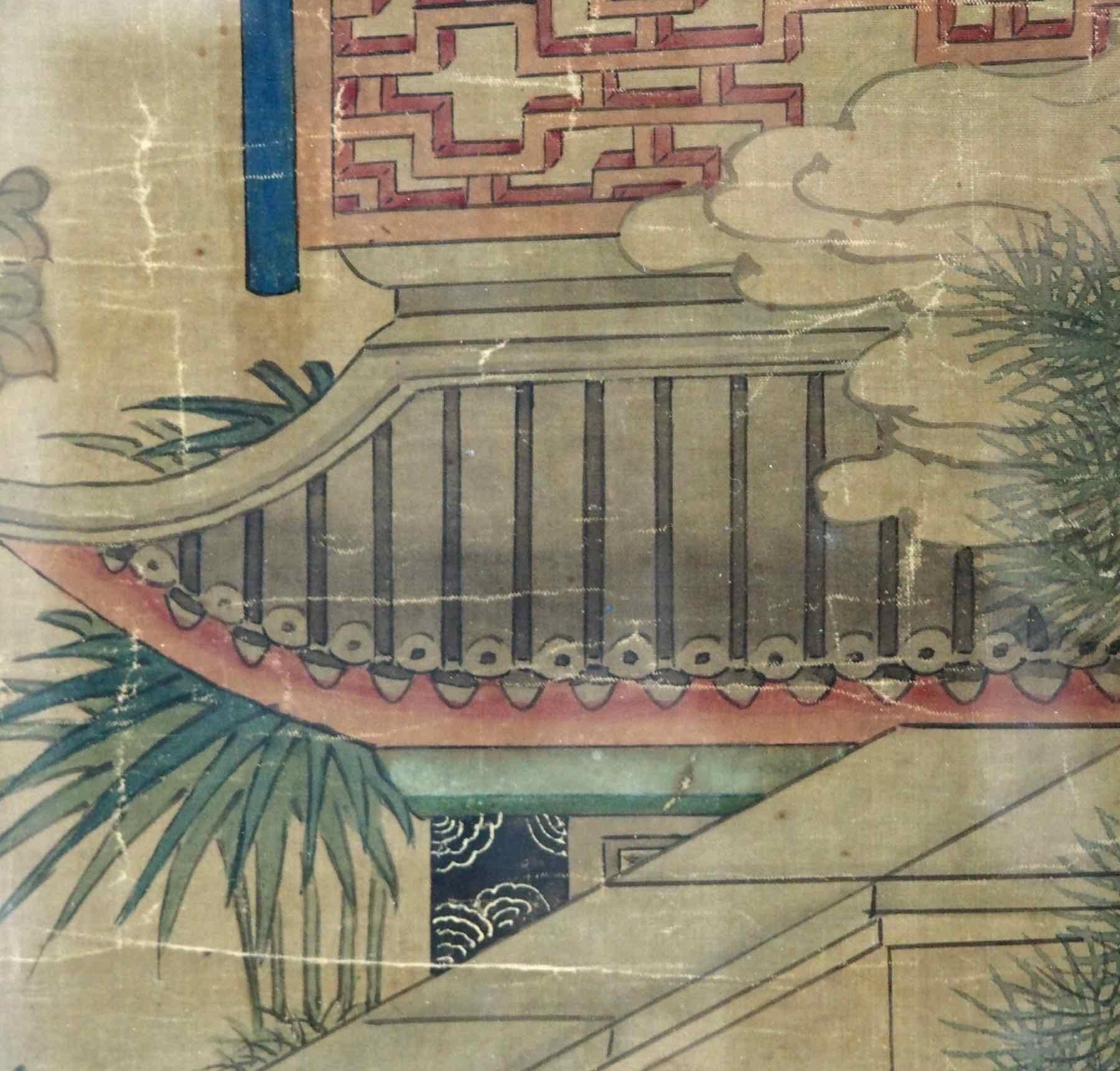 Schönes chinesisches Gemälde, 18. Jahrhundert im Zustand „Gut“ im Angebot in Aalsgaarde, DK