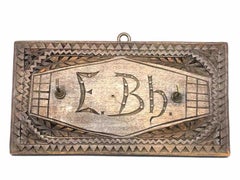 Beautiful Chip Carving Key Hanger Board Antique German Folk Art, 1900s