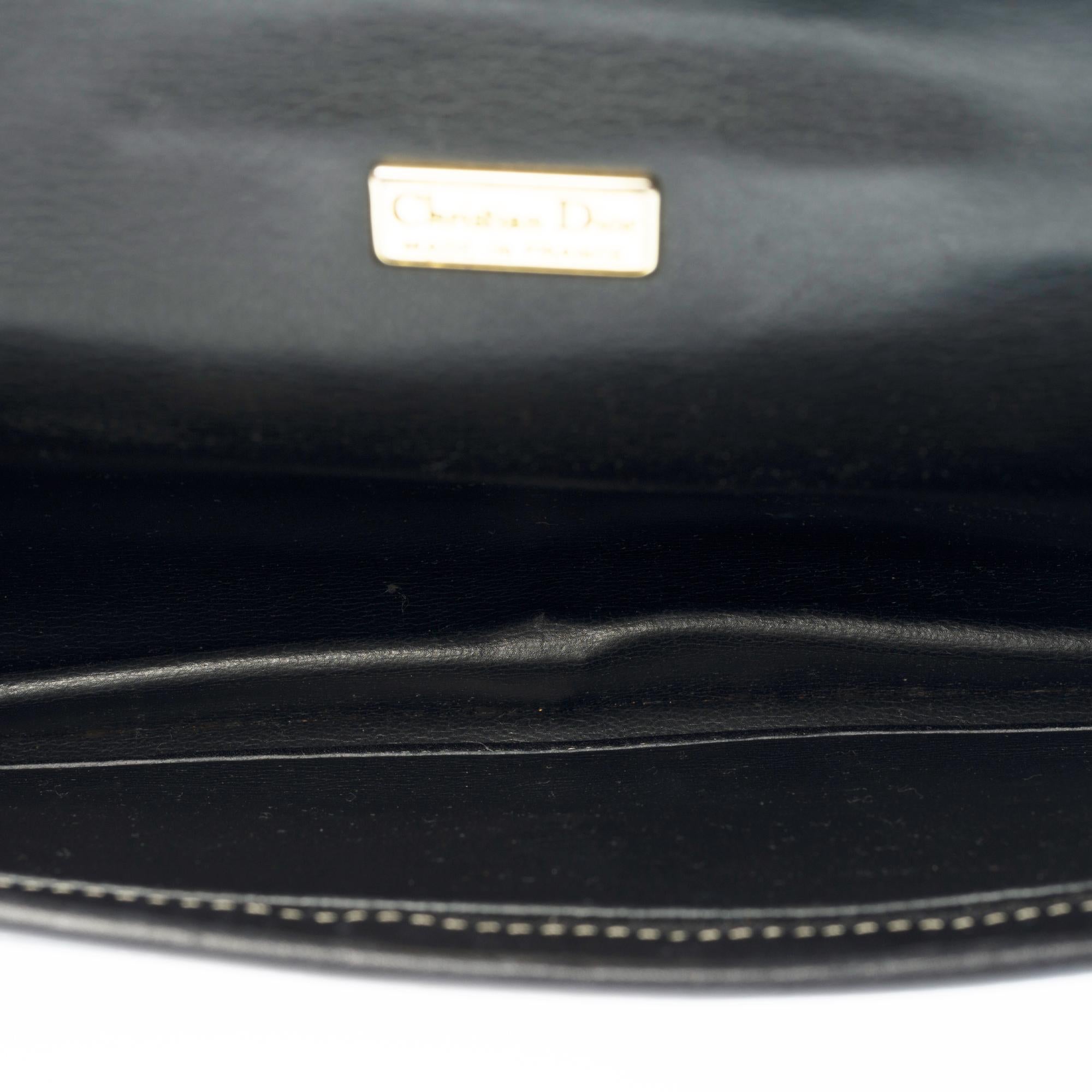 Beautiful Christian Dior Clutch in black leather For Sale 2
