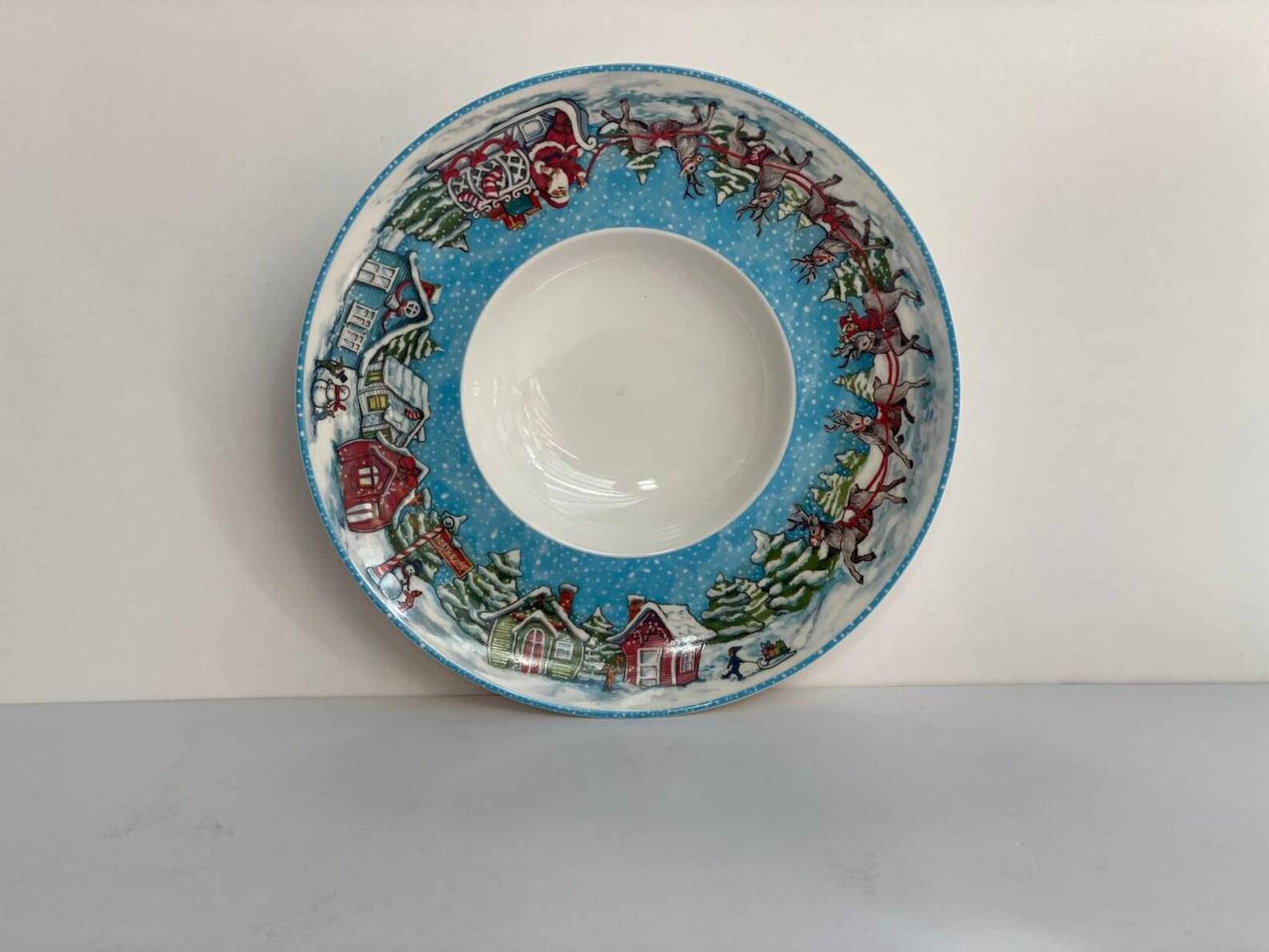 Mid-Century Modern Beautiful Christmas Plate From Villeroy & Boch Porcelail Plate For Sale