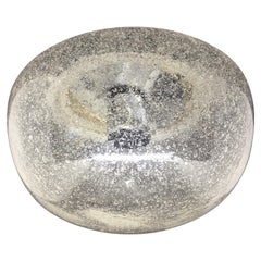 Beautiful Chrome and Air Bubble Glass Hillebrand Flush Mount Midcentury, 1960s
