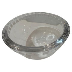 Precioso cuenco de cristal grueso de diseño Sasaki de Ward Bennett