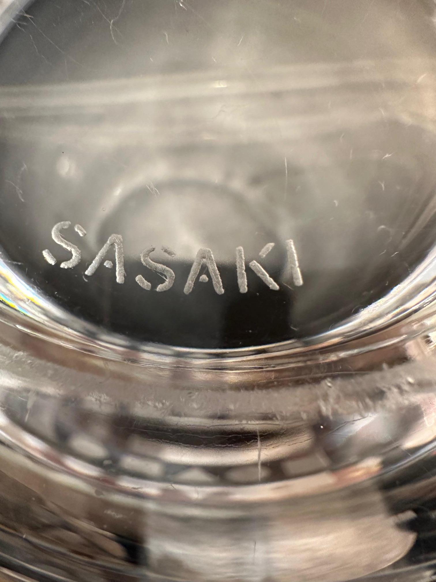 Magnifique bol en cristal Sasaki de Ward Bennett Bon état - En vente à Hopewell, NJ