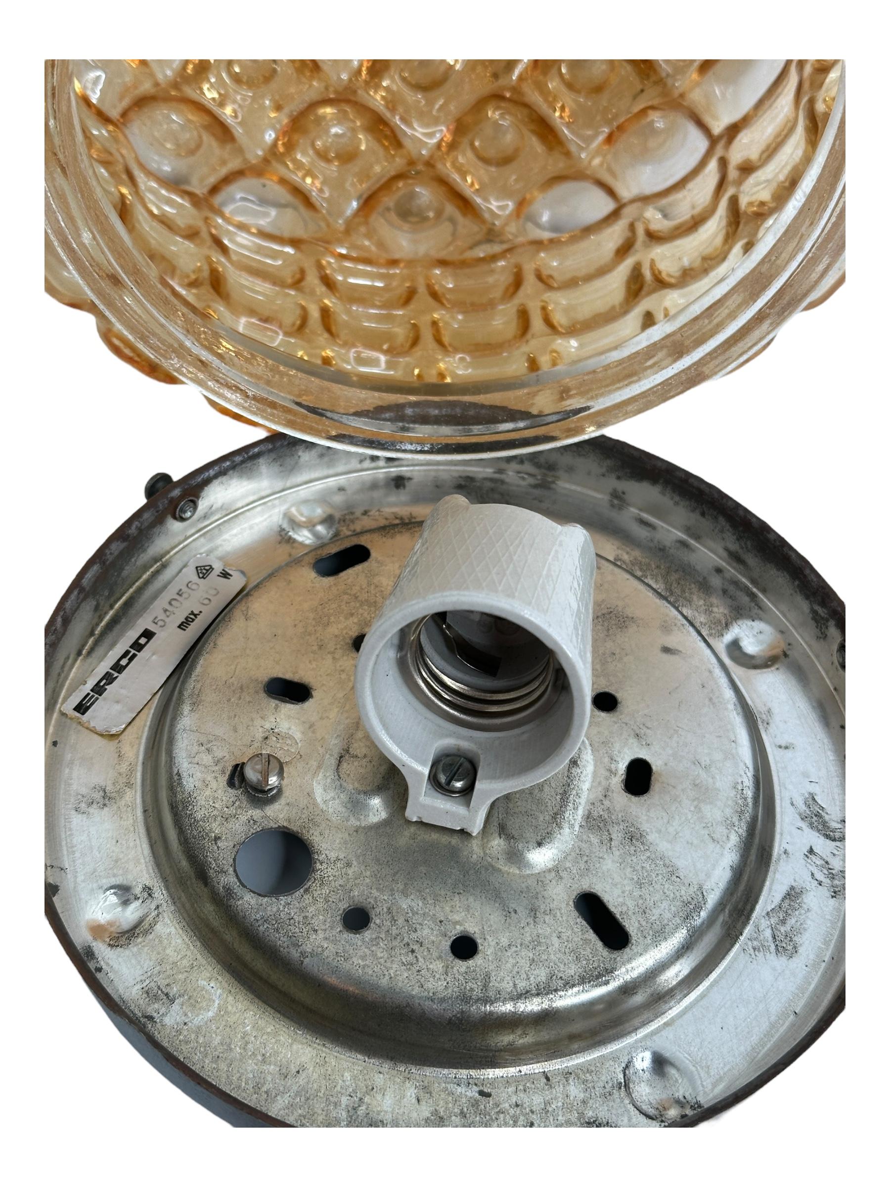 Metallo Bellissima plafoniera a bolle di vetro a forma di cerchio, Germania, anni '60 in vendita
