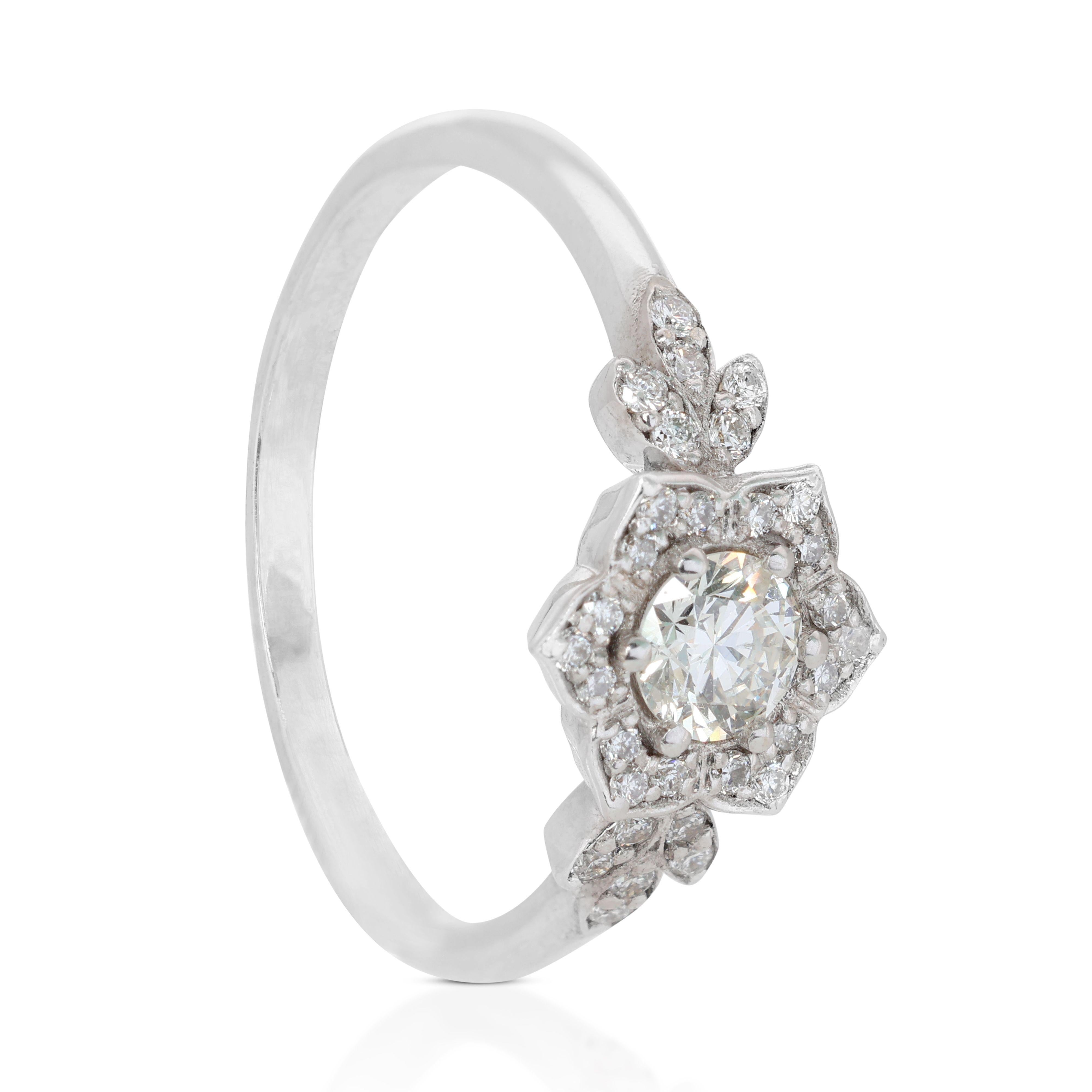 Beautiful Classic Halo Ring For Sale 2