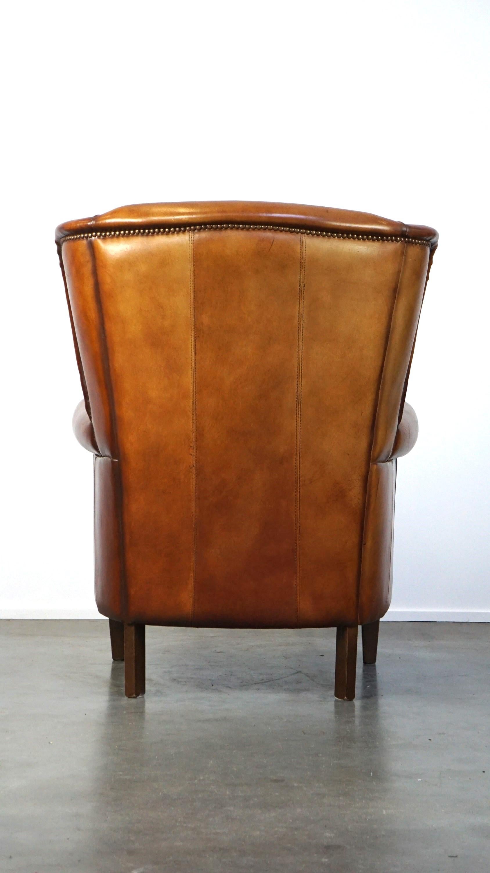 Hand-Crafted Beautiful classic sheepskin armchair with a beautiful appearance For Sale