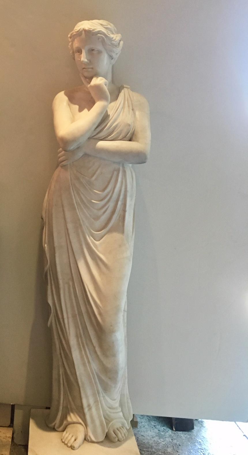 Classical Greek Beautiful Classical Hand-Carved Life-Sized Statue of Venus