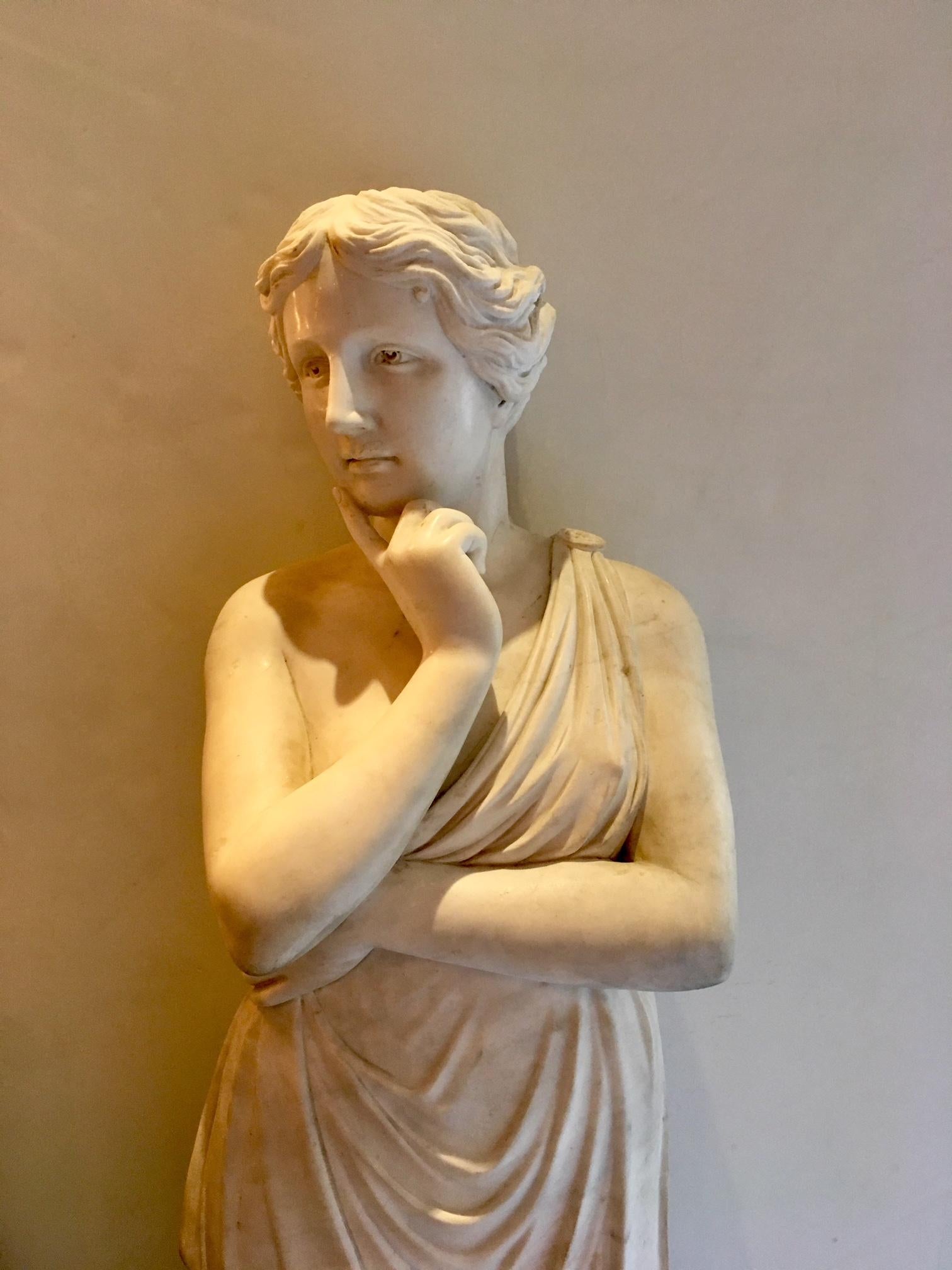 20th Century Beautiful Classical Hand-Carved Life-Sized Statue of Venus