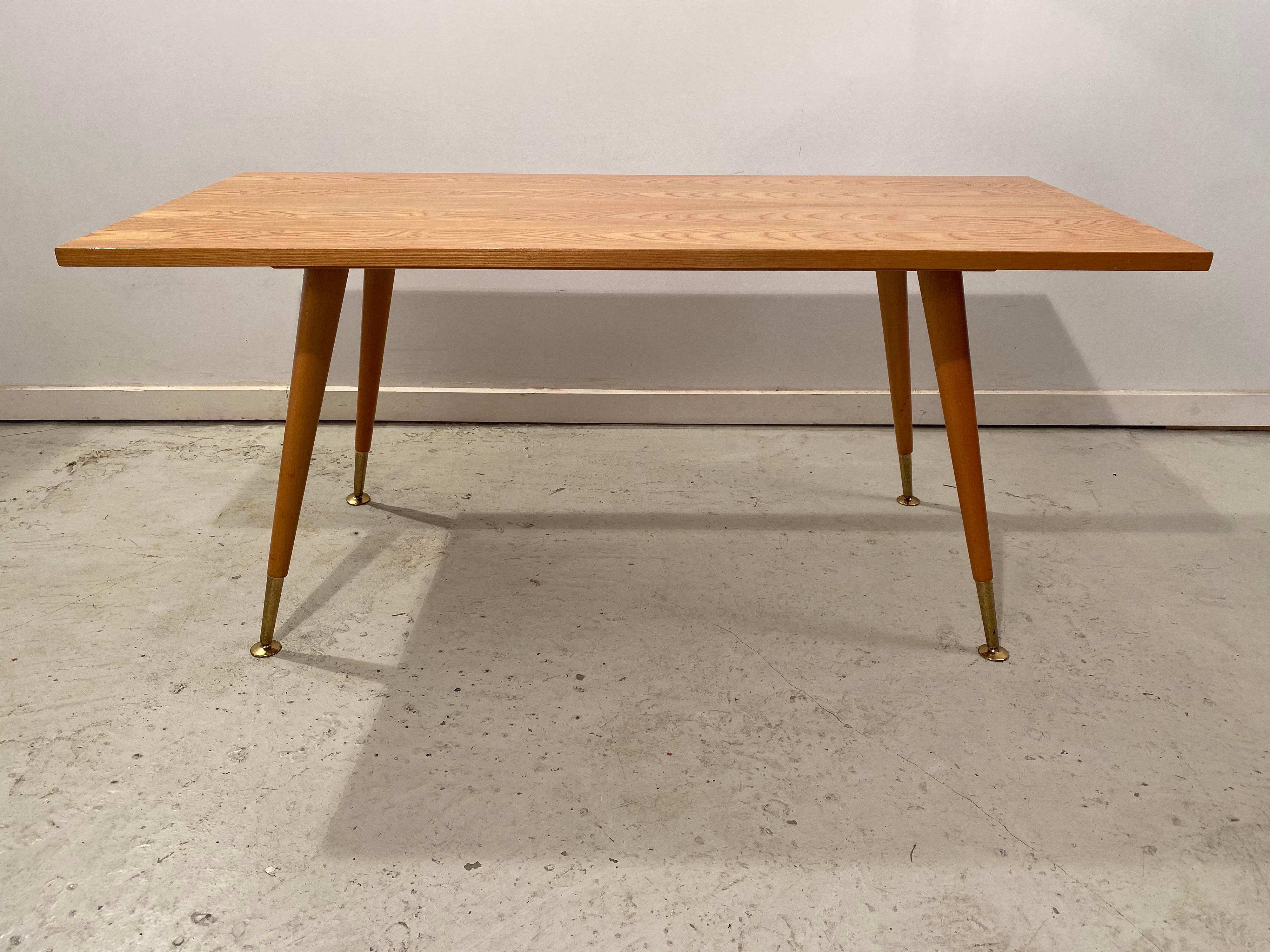 Scandinavian Modern Beautiful Clean Maple Coffee or Side Table by Ilse Möbel, Germany, circa 1950 For Sale