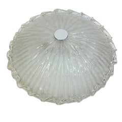 Bellissima montatura ad incasso in vetro di Murano trasparente in stile Venini anni '70, Italia