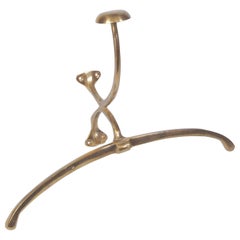 Beautiful Coat and Hat Hanger with a Hook in Brass