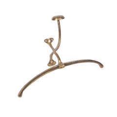 Beautiful Coat and Hat Hanger with a Hook in brass