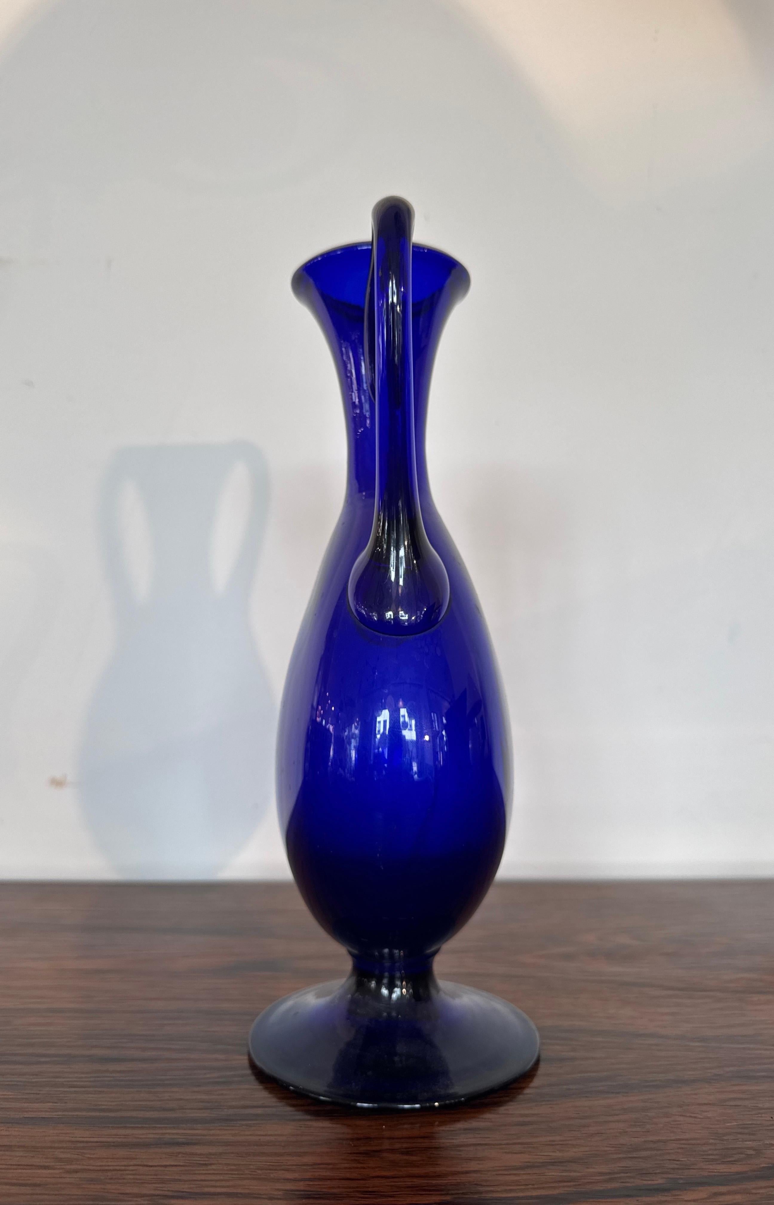 Beautiful Cobalt Blue Murano Vase 1950s, Italy In condizioni buone in vendita a Antwerp, BE