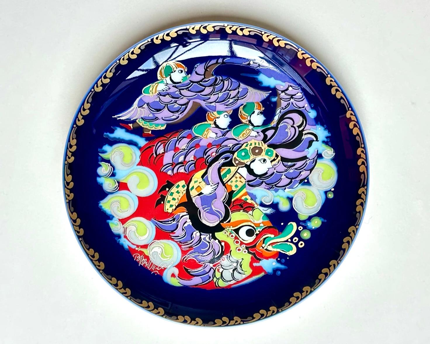 Beautiful Collectible Plates Bjorn Wiinblad, Rosenthal, Germany, 1970s In Excellent Condition For Sale In Bastogne, BE