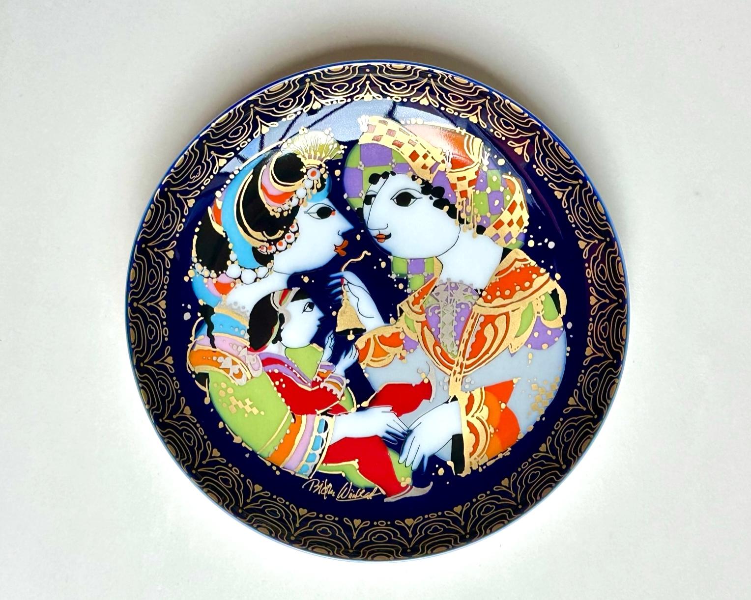 Beautiful Collectible Plates Bjorn Wiinblad, Rosenthal, Germany, 1970s In Excellent Condition For Sale In Bastogne, BE