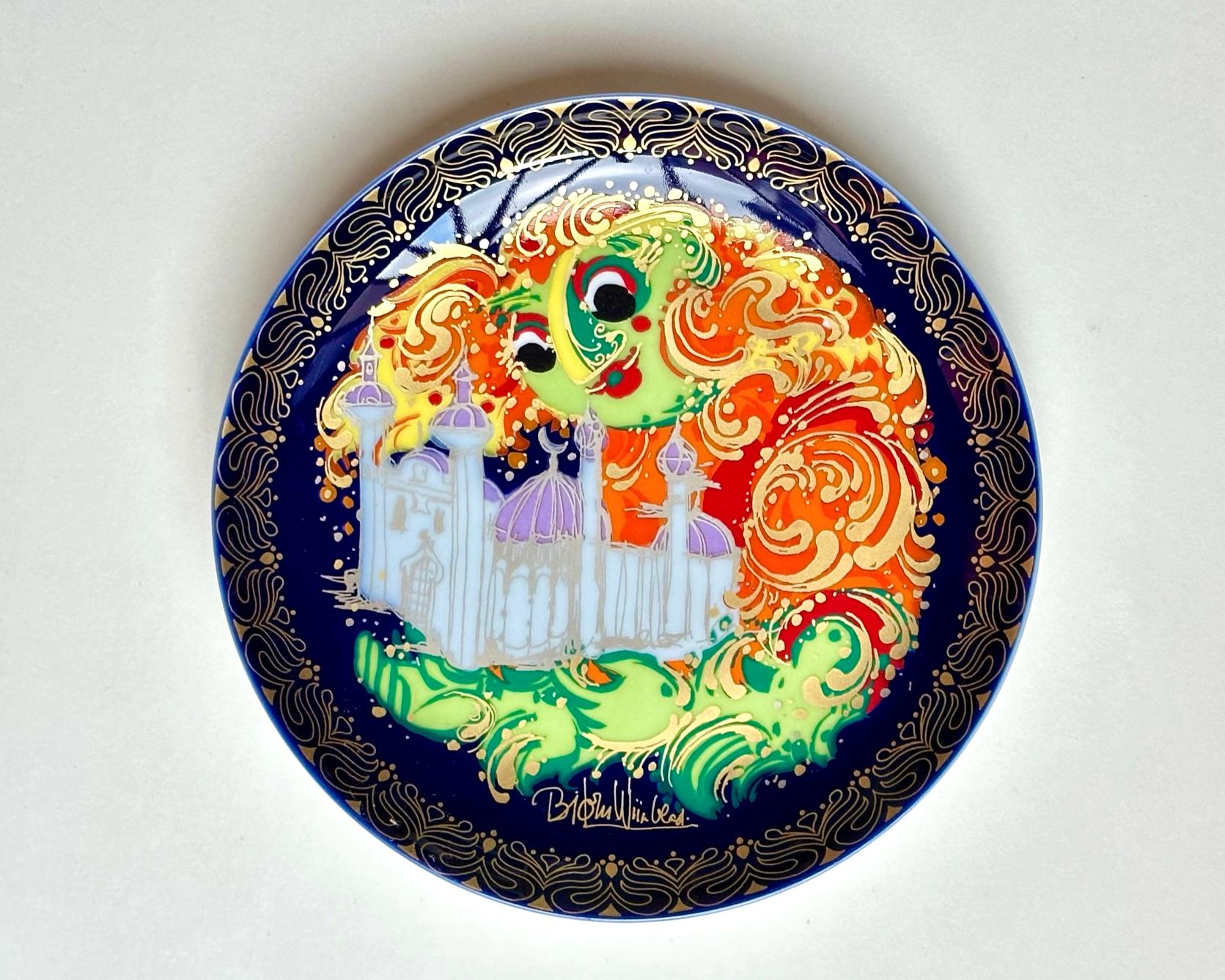 Porcelain Beautiful Collectible Plates Bjorn Wiinblad, Rosenthal, Germany, 1970s For Sale