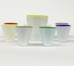 Beautiful Colorful Art Glass Drink Set with Cooler, Carlo Moretti, 1960s
