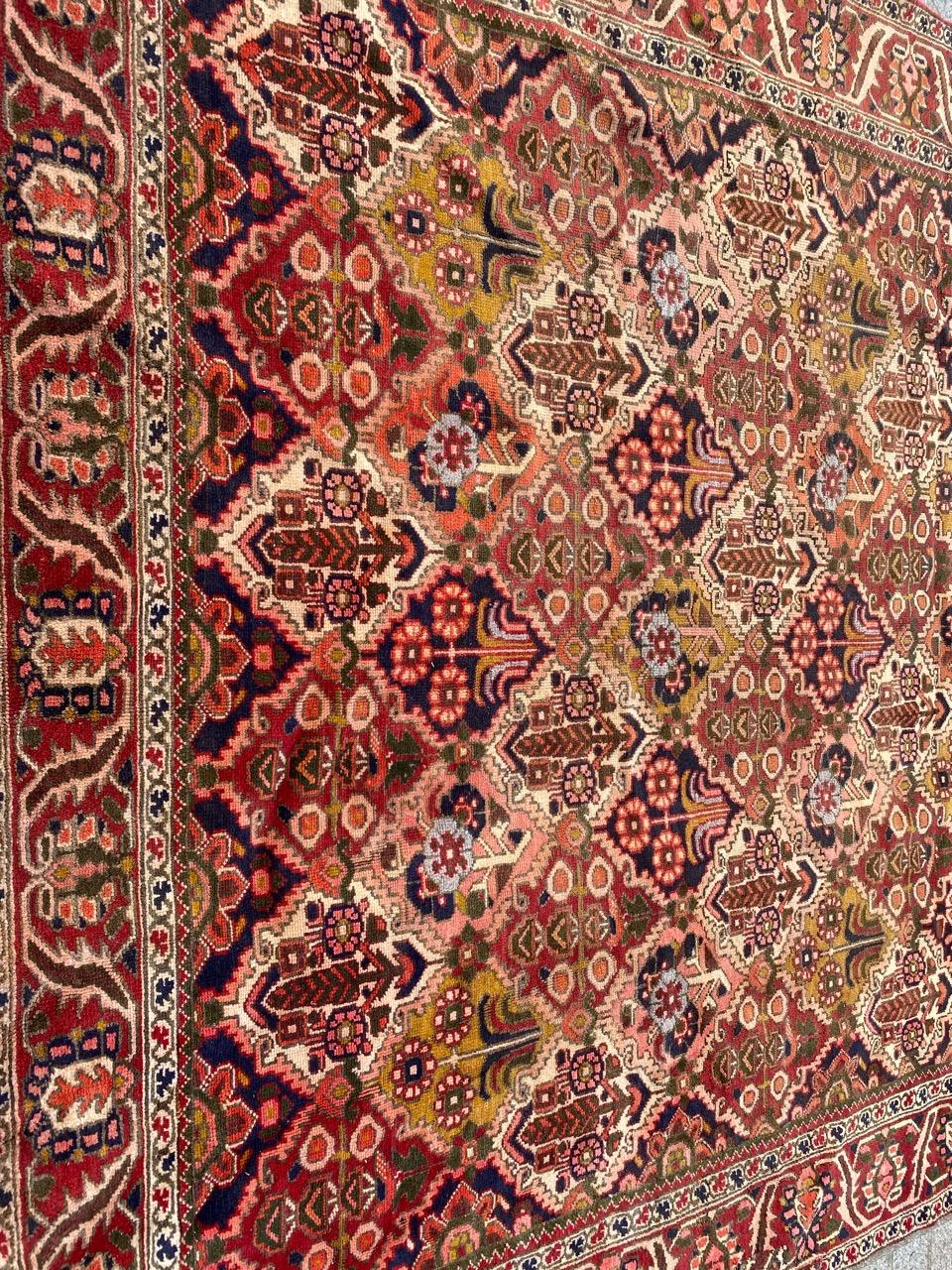 Bobyrug's Beautiful Colourful Vintage Bakhtiari Rug (tapis vintage Bakhtiari) en vente 2