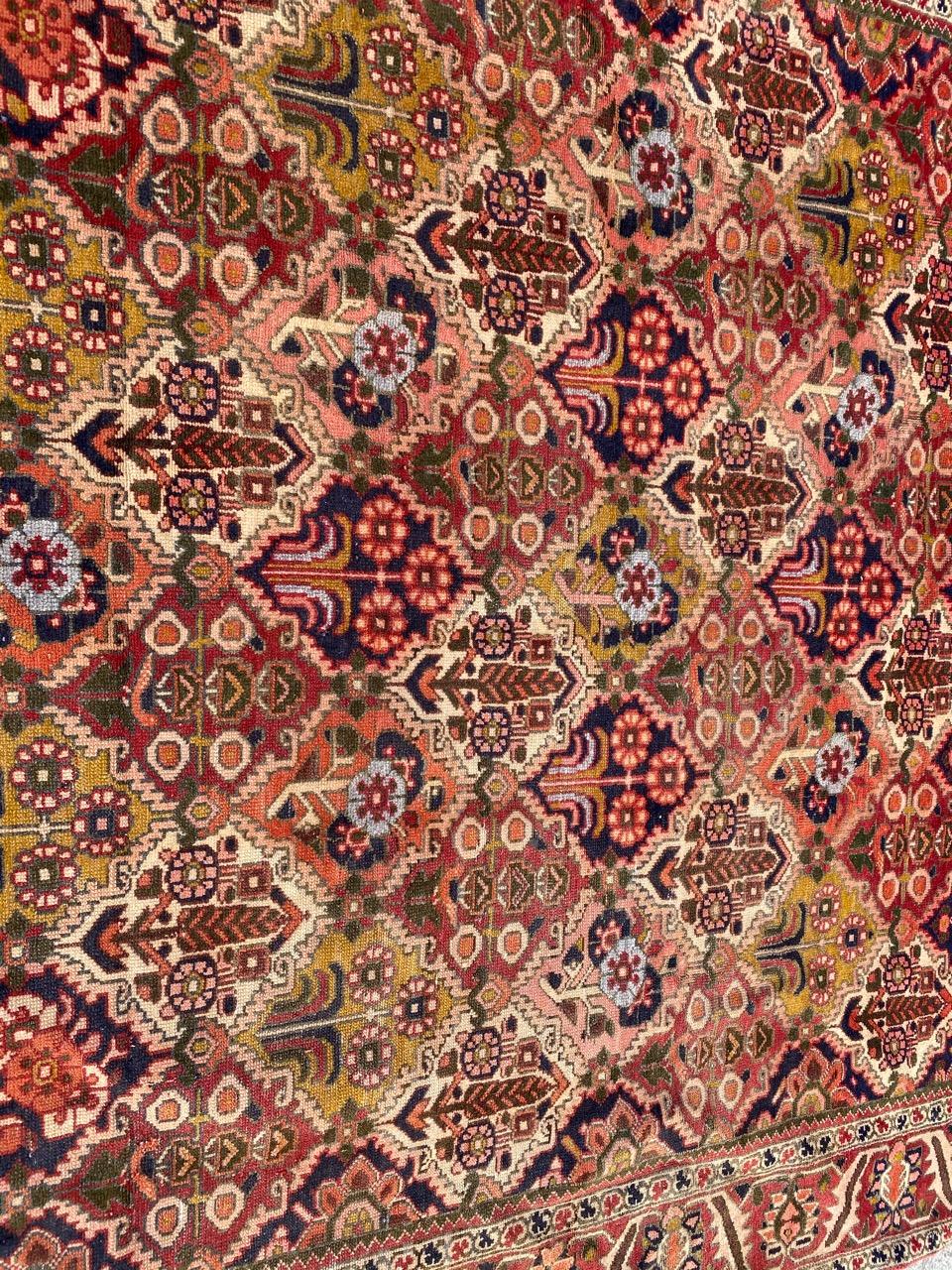 Bobyrug's Beautiful Colourful Vintage Bakhtiari Rug (tapis vintage Bakhtiari) en vente 6