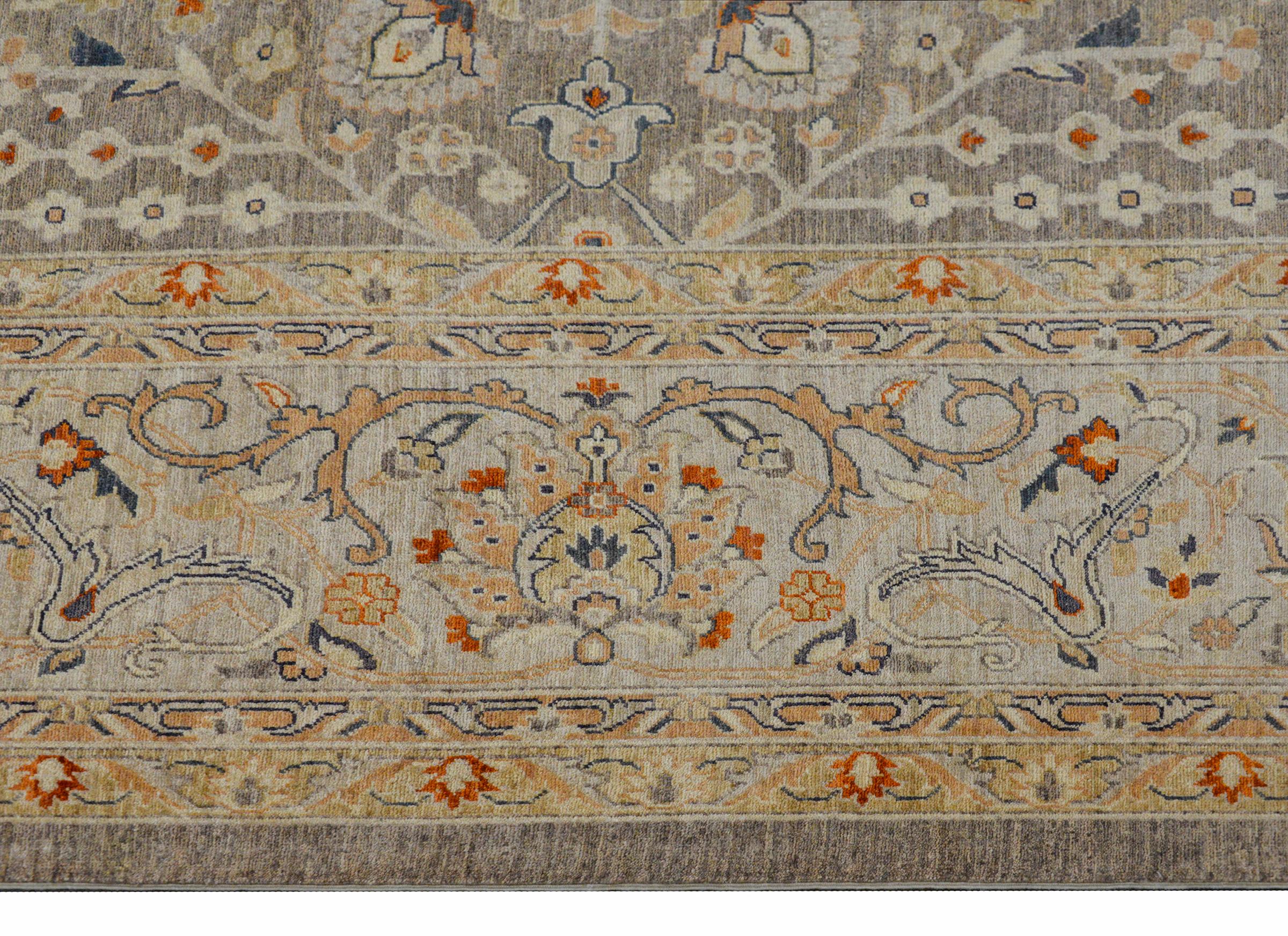 Schöner zeitgenössischer indischer Peshawar-Teppich (Wolle) im Angebot