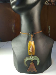 Bellissima collana vintage in rame e ottone di Ken Beldin realizzata in Messico