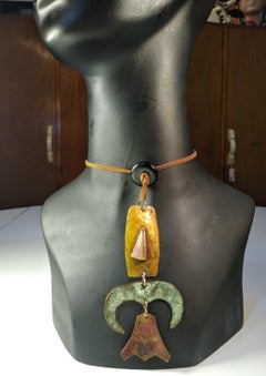 Beautiful Copper and Brass vintage Necklace by Ken Beldin made in Mexico