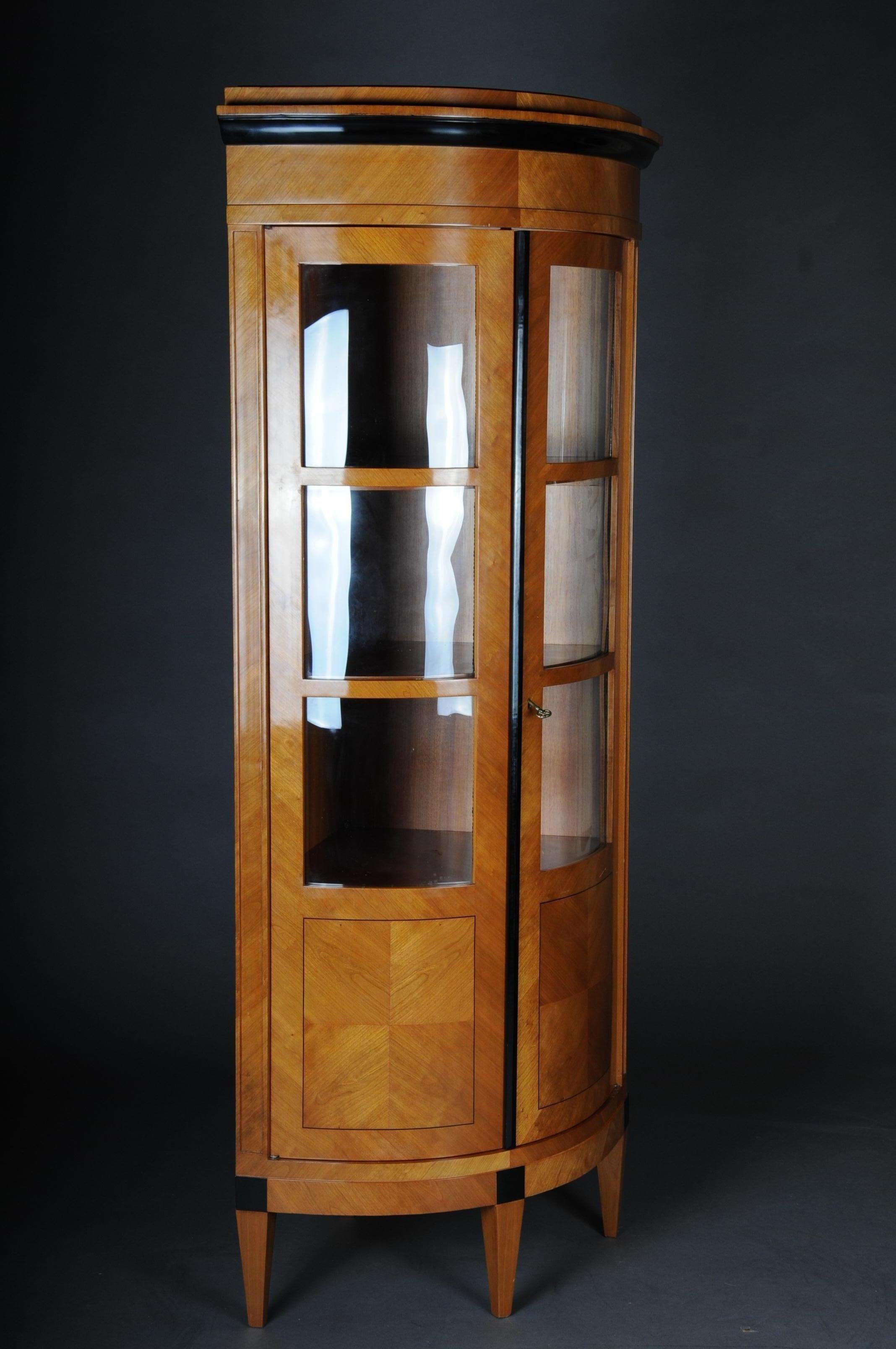 Beautiful Corner Showcase in Biedermeier Style, Cherrywood For Sale 2