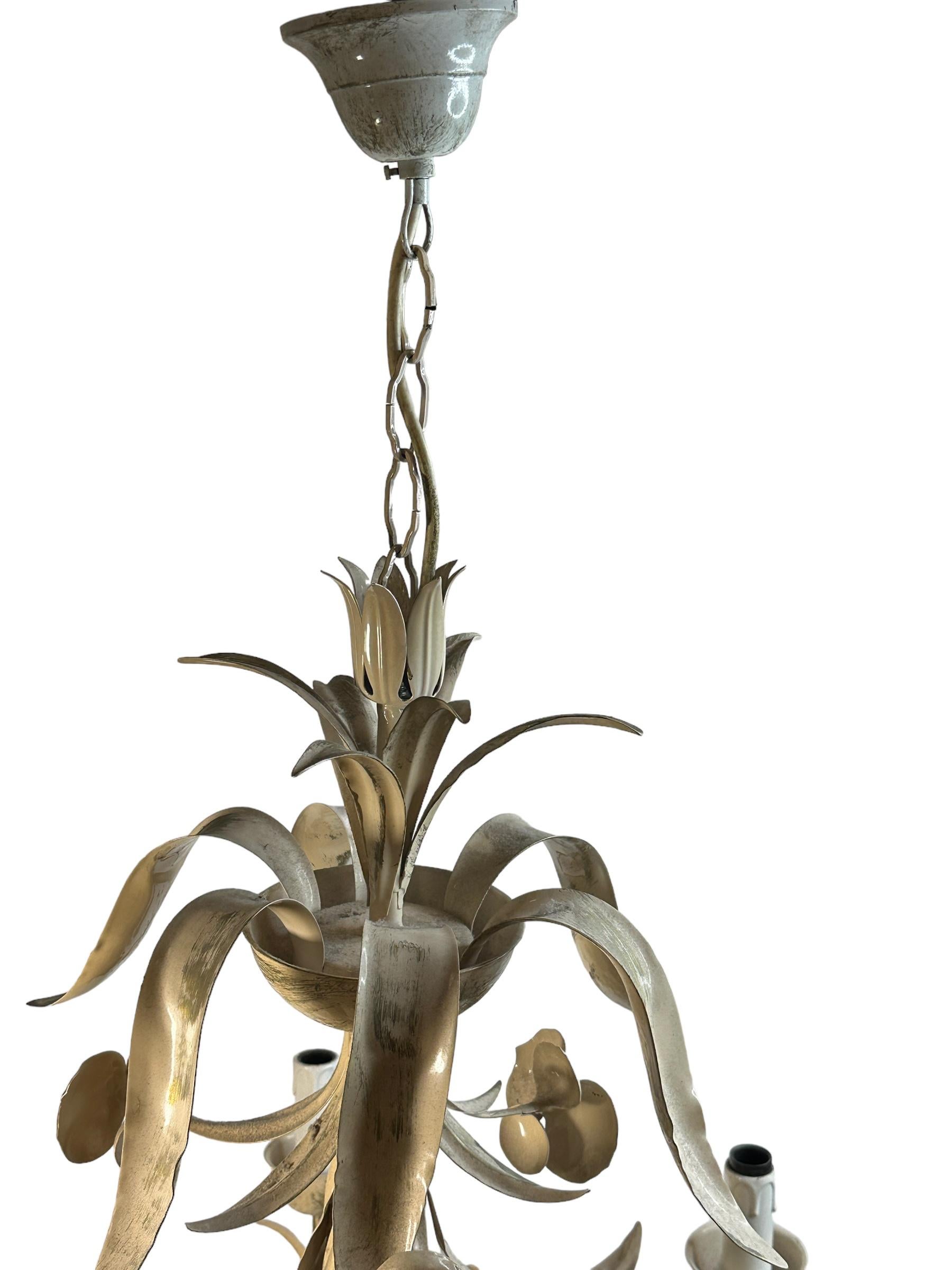 Beautiful Cottage Style Shabby Chic Florence Flower Chandelier Eglo Leuchten For Sale 5