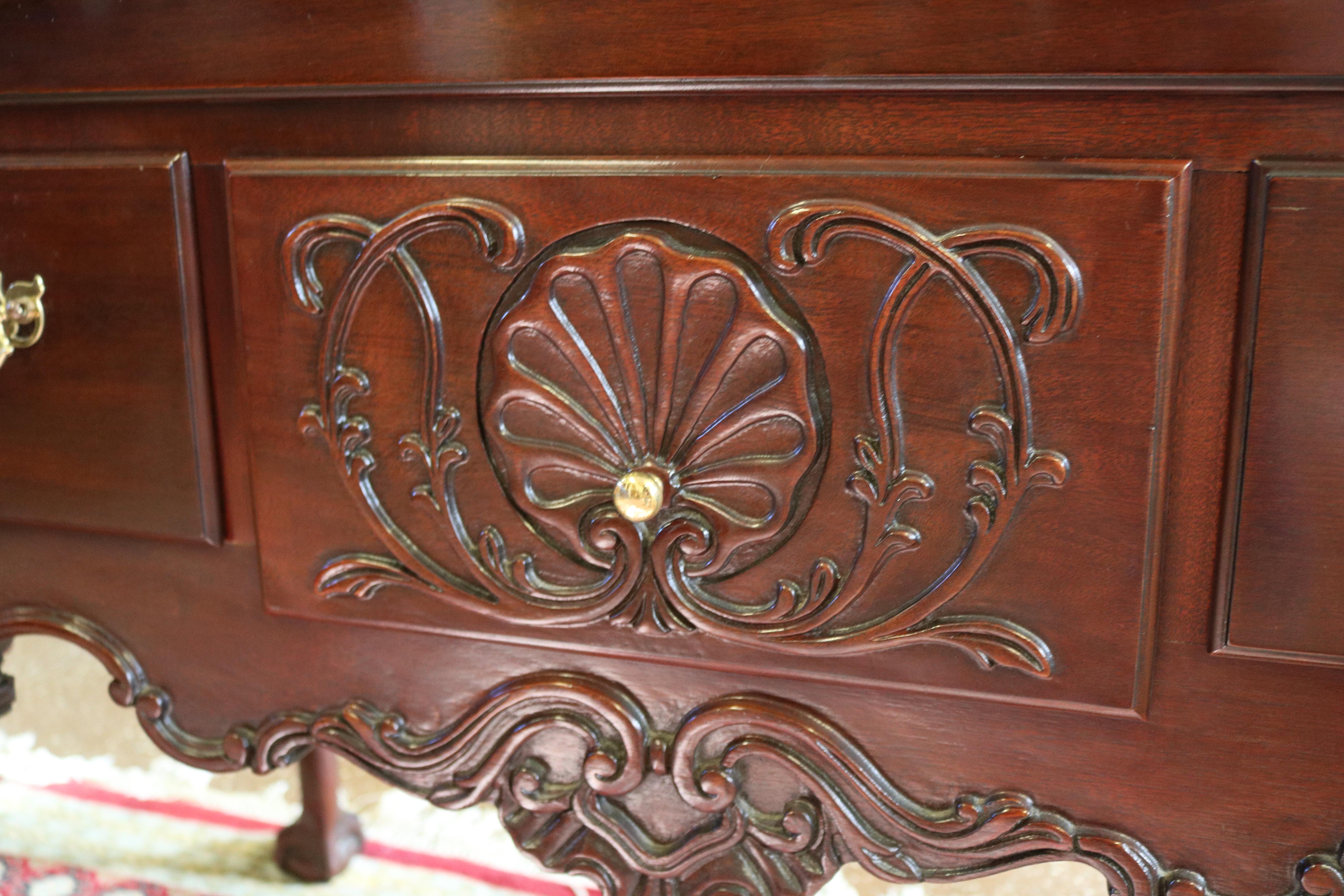 Beautiful Councill Craftsman Mahogany Chippendale High Chest of Drawers Highboy For Sale 5
