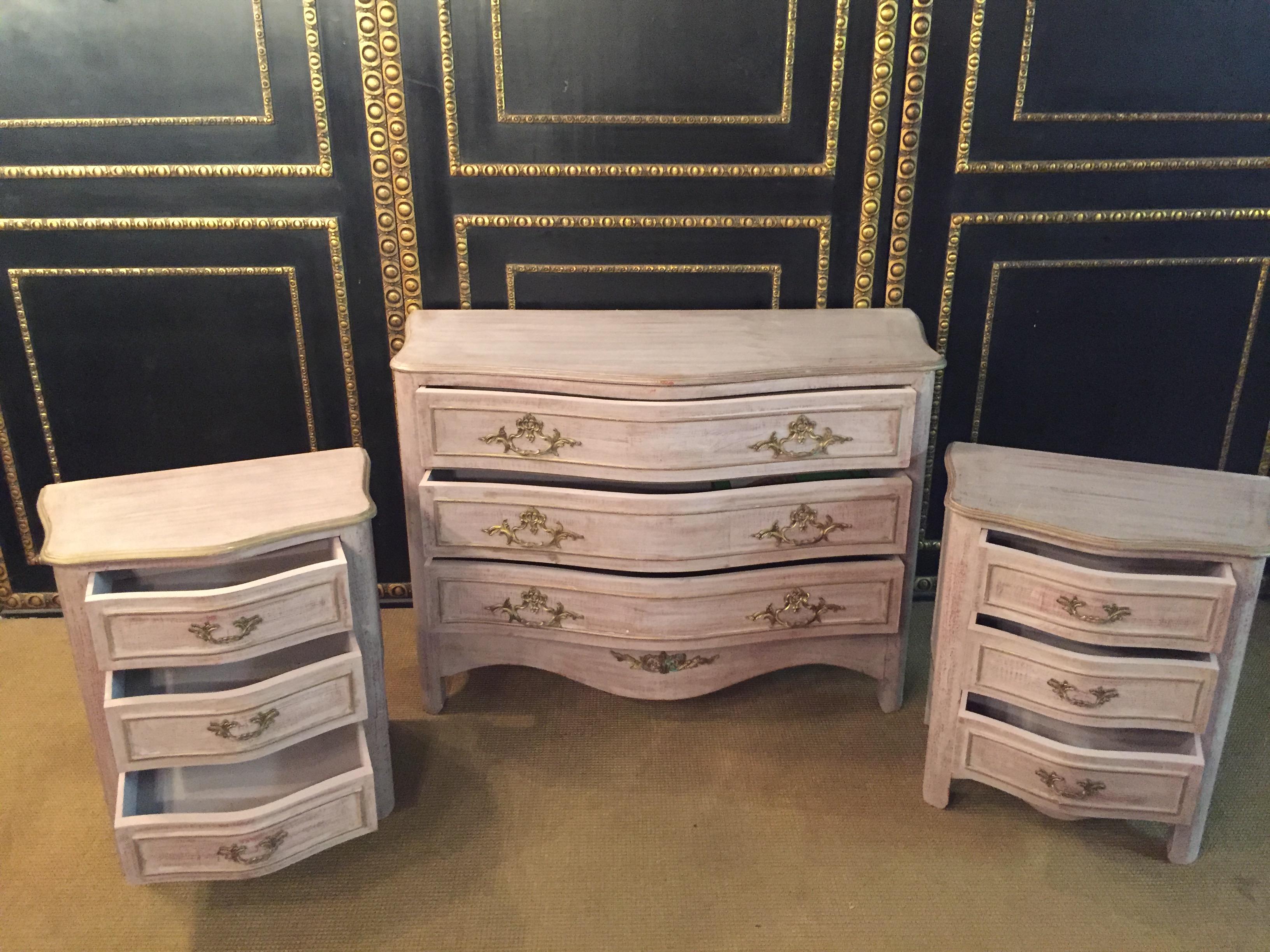 Beech Beautiful Country Style Baroque Chest of Drawers in the Style of 18th Century
